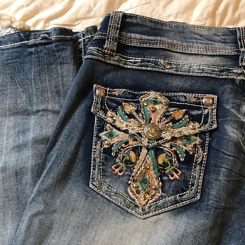Grace in LA Bling Bootcut Jeans
